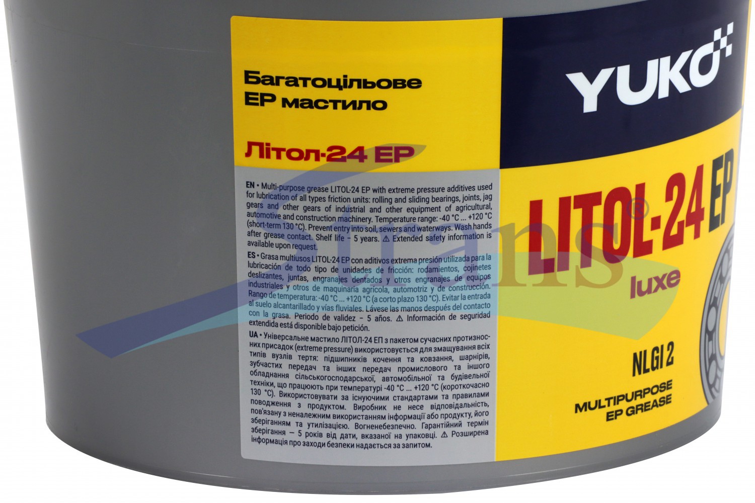 Мастило Yuko Літол-24 Ер 2.7Кг Відро 3.4Л Пе Litol2427Kg купити в